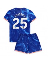 Chelsea Moises Caicedo #25 Hjemmedraktsett Barn 2024-25 Korte ermer (+ bukser)